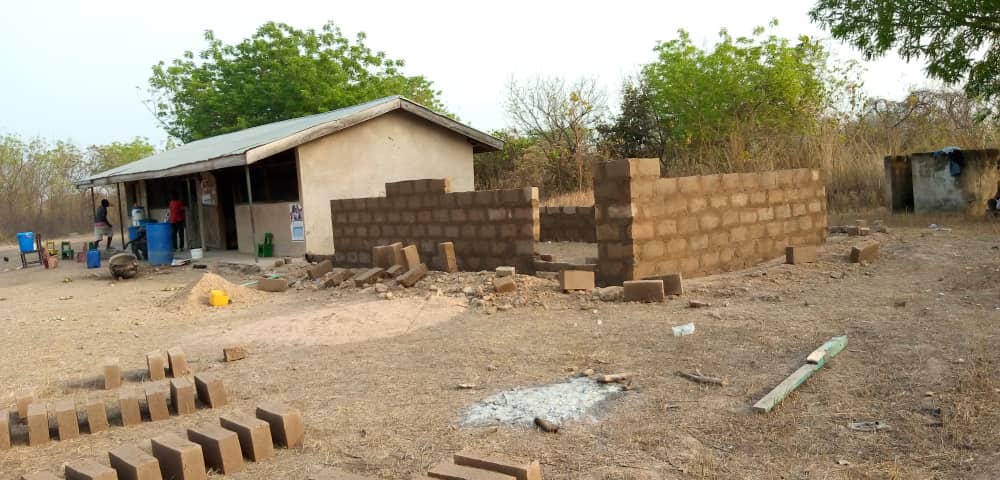 Starting the extension walls.